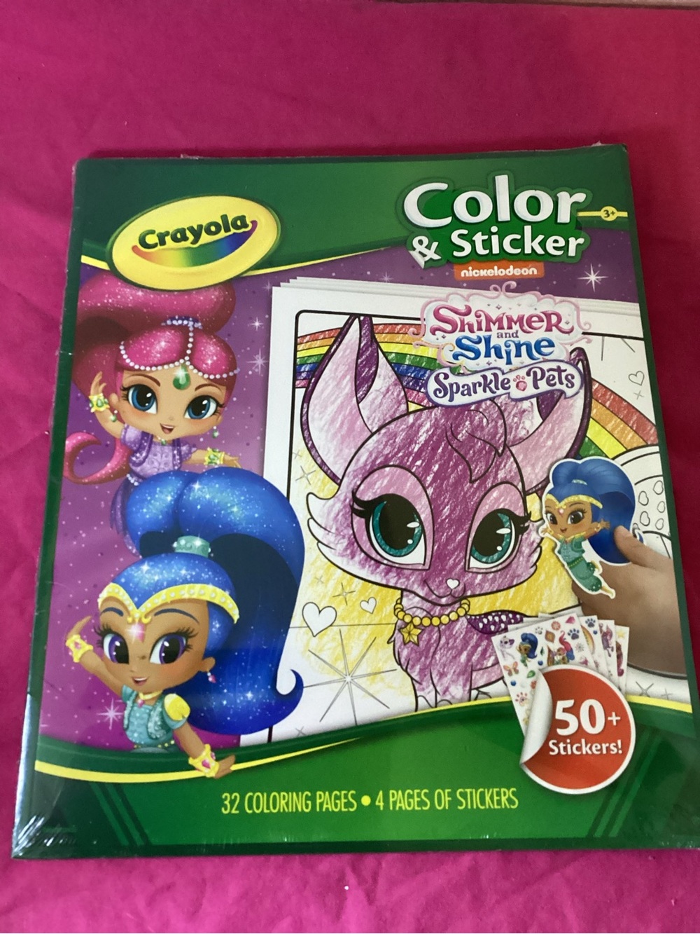 551-Nickelodeon Shimmer & Shine Sparkle Pets Crayola Color & Sticker Book